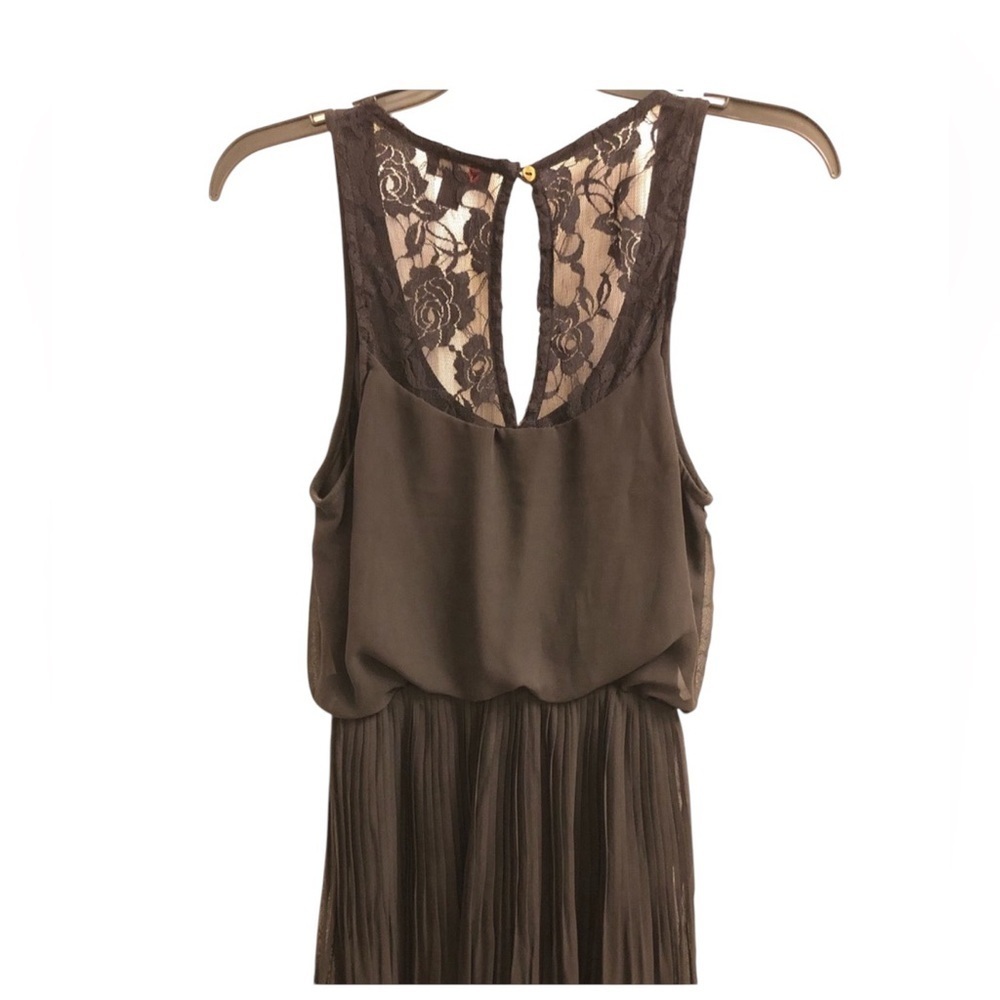 Guess Black Mini Dress pleats and lace detail size s